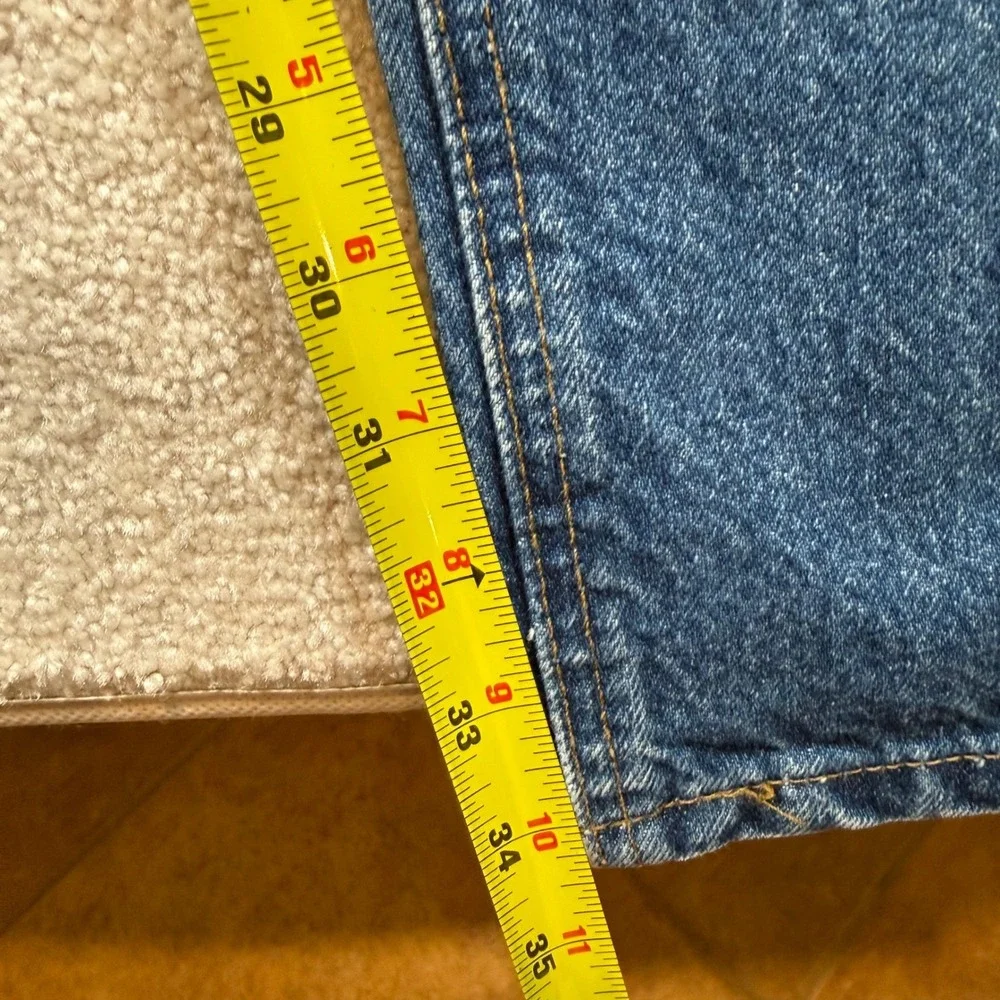 Carhartt B160 DST Jeans Mens 36x36 Blue Relaxed Fit Straight Leg Workwear Denim